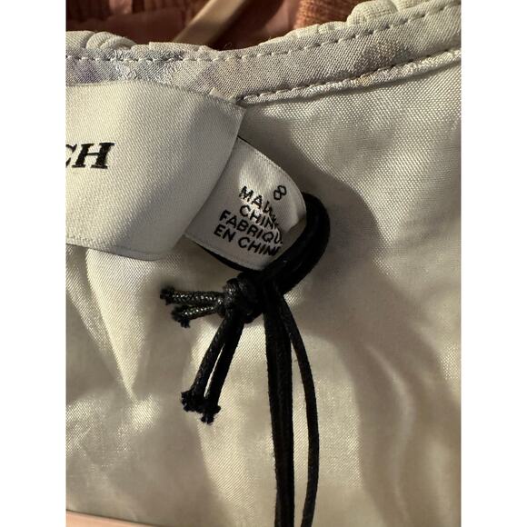 Coach 1941 Viscose Palm Tree Print Mini Dress Silver White Sold Out Style 72542 - Picture 3 of 3